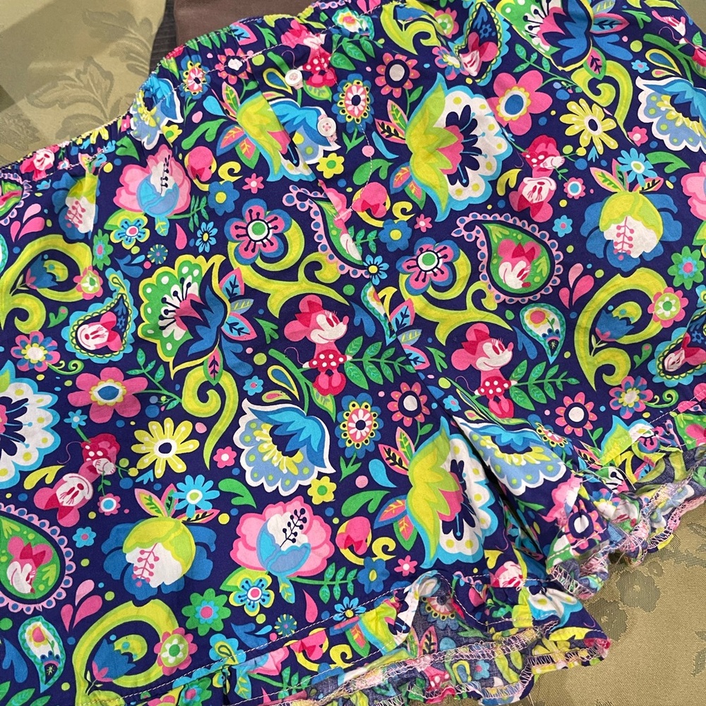 Disney Women’s Boxers Colorful Floral Paisley and Mini Mouse size Medium